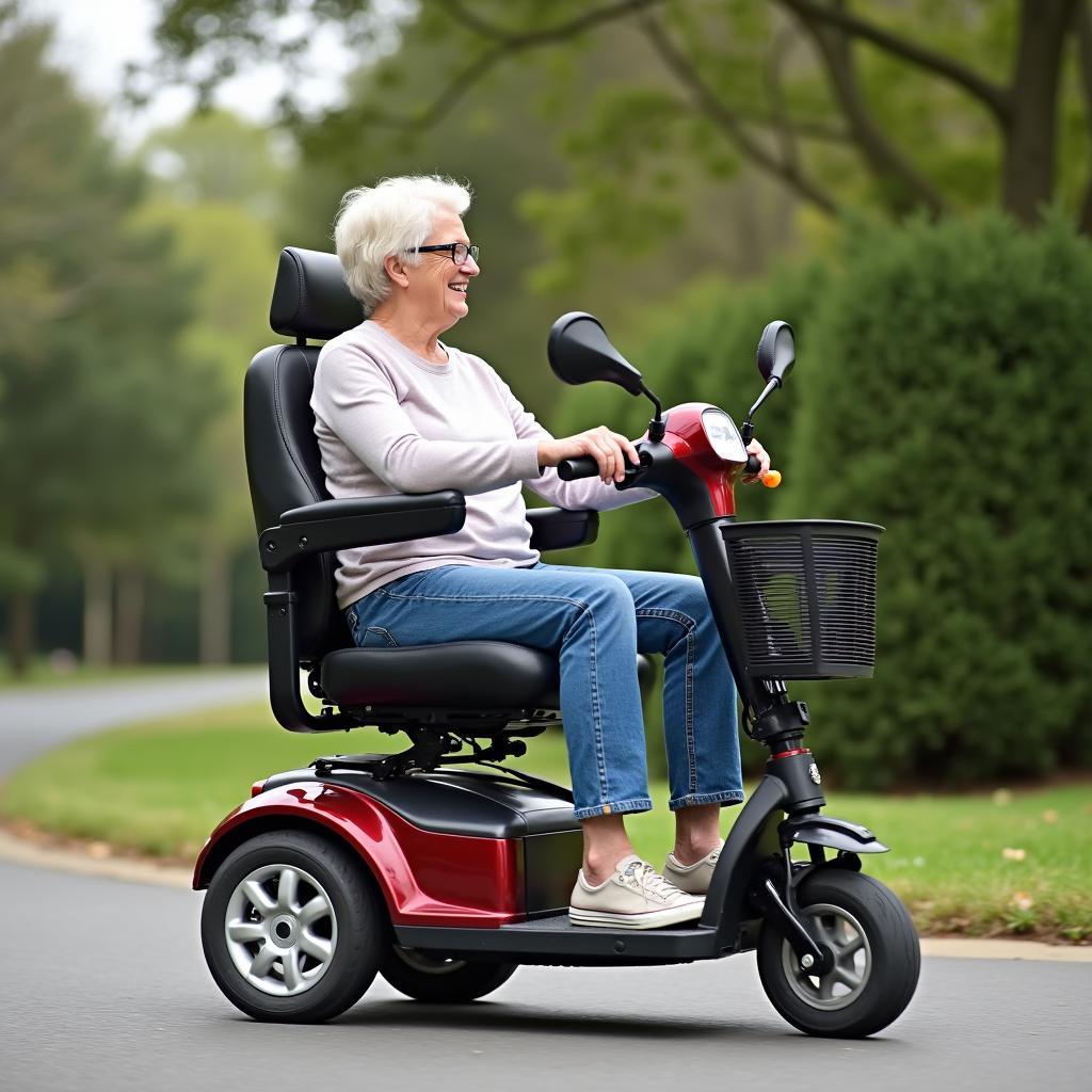 Probefahrt mit einem Ligier Krankenfahrstuhl