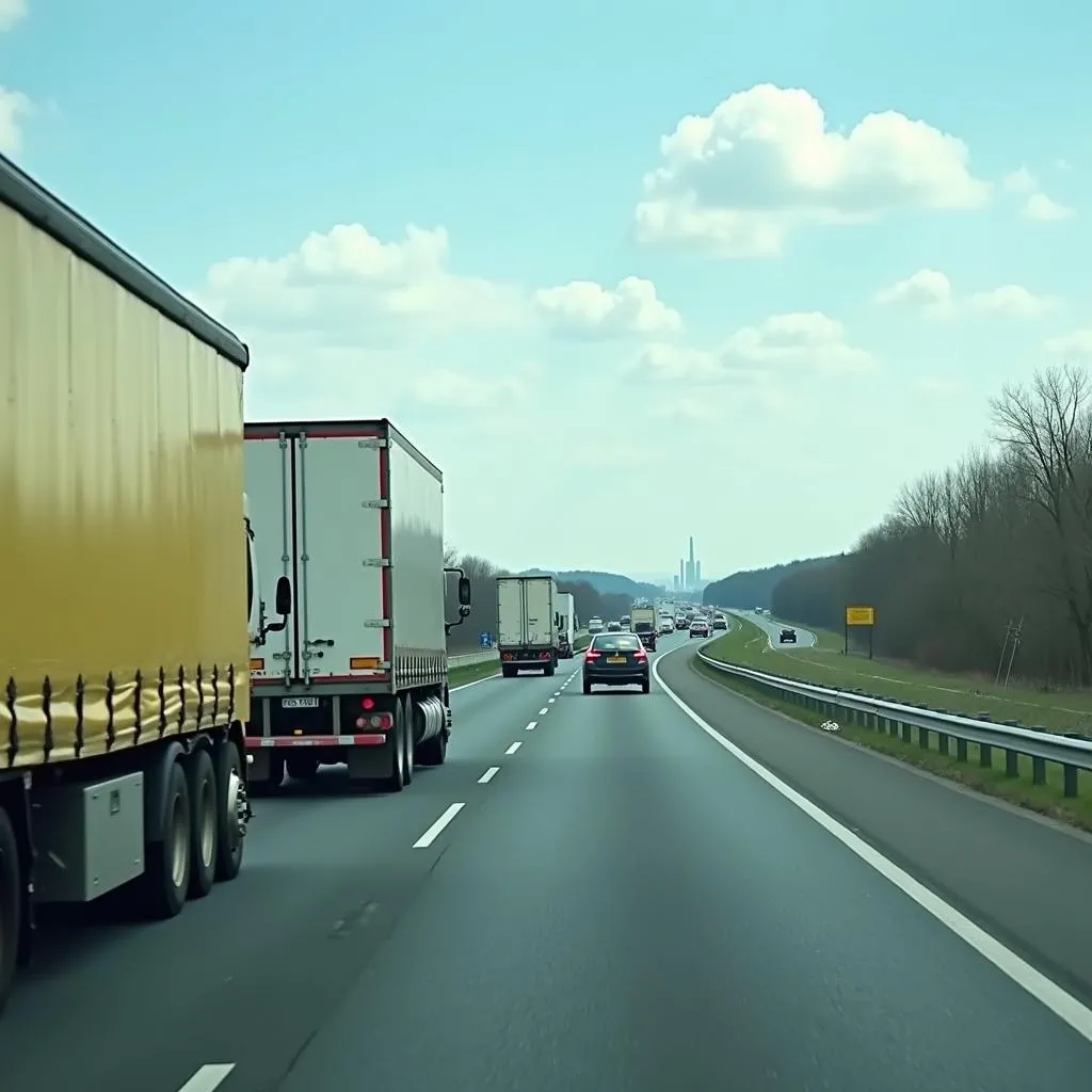 Lkw auf der Autobahn