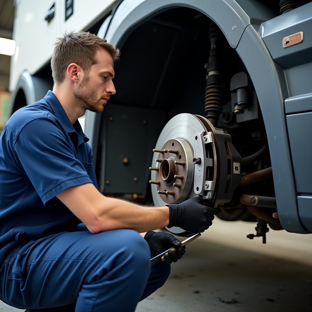 Servis Rem Truk di Bengkel