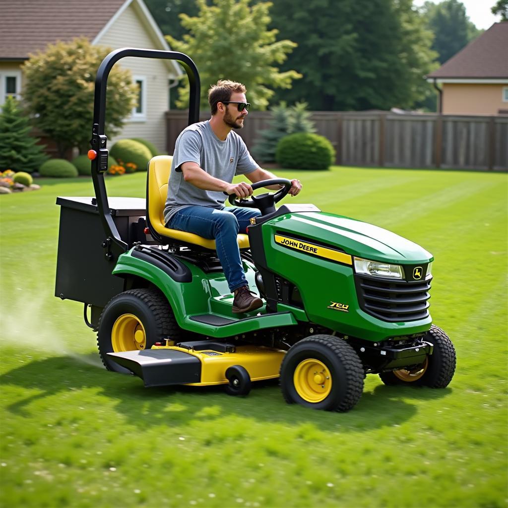 John Deere Mähwerk im Einsatz