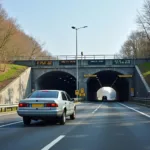 Mautgebühr am Tunnel in Holland