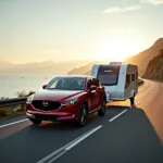 Mazda CX-5 zieht einen Wohnwagen