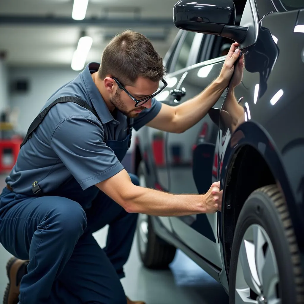 Mechaniker in der Werkstatt