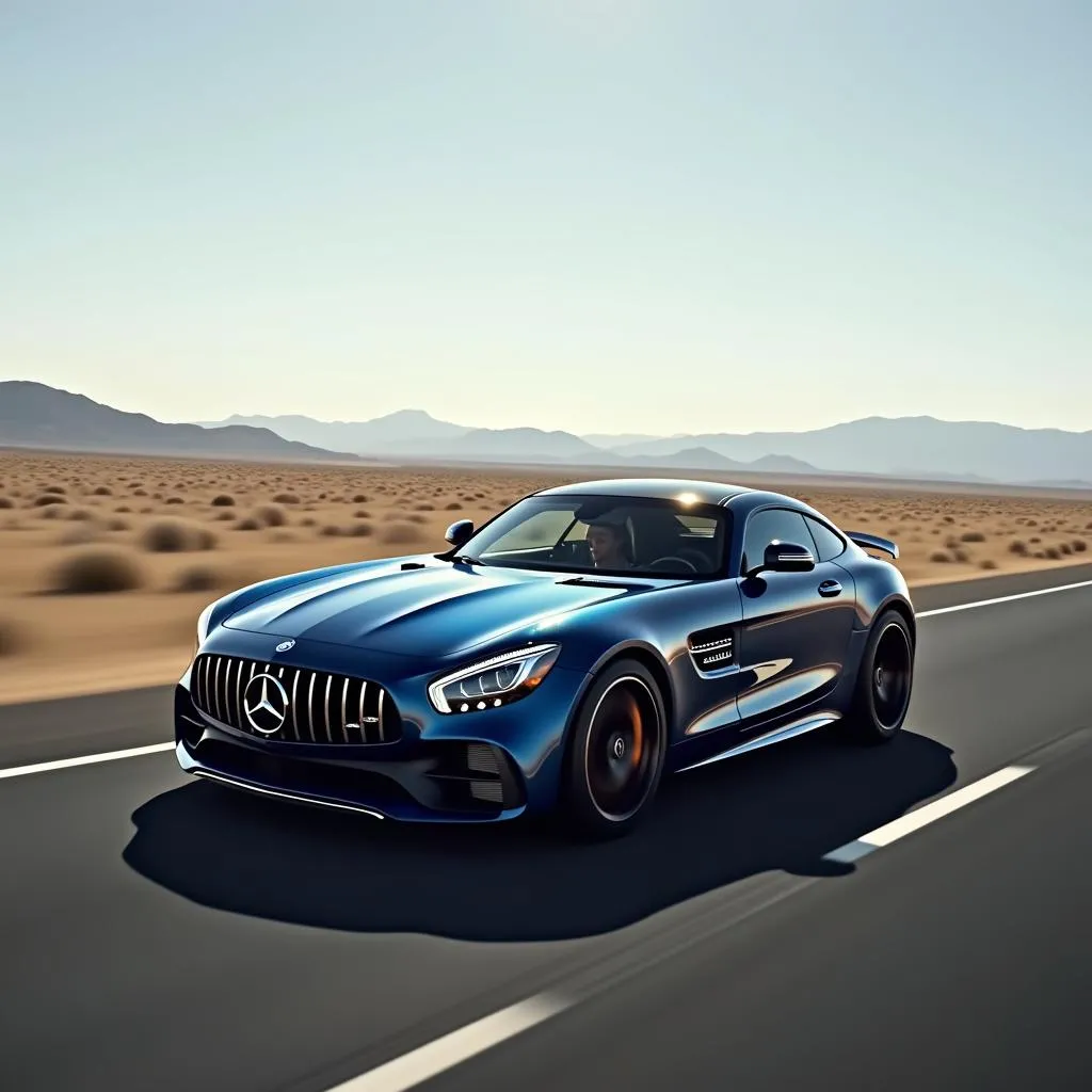 Mercedes AMG GT 2015 op de weg