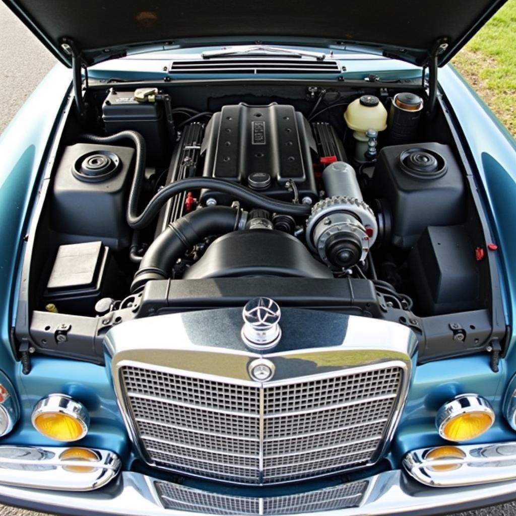 Mercedes-Benz W114 Motorraum