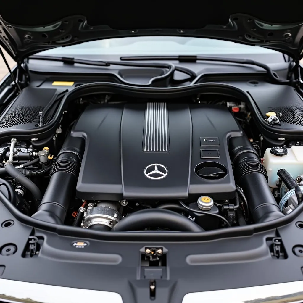 Mercedes C 200 Gebrauchtwagen Motorraum