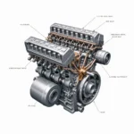 Mercedes V6 Motor Aufbau