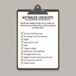 Mietwagen Checkliste vor der Abfahrt