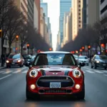 Mini Cooper in der Stadt