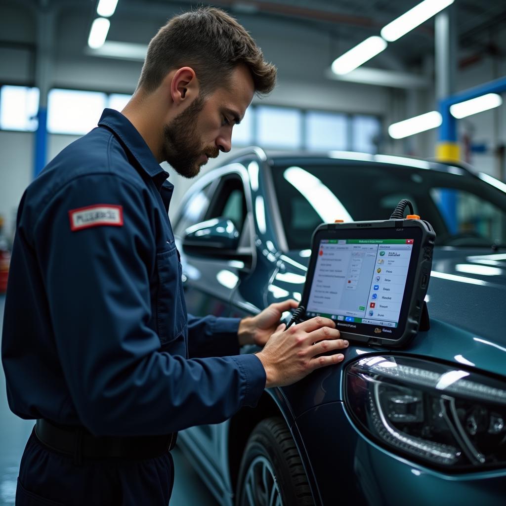 Moderne Autowerkstatt Computer Diagnose