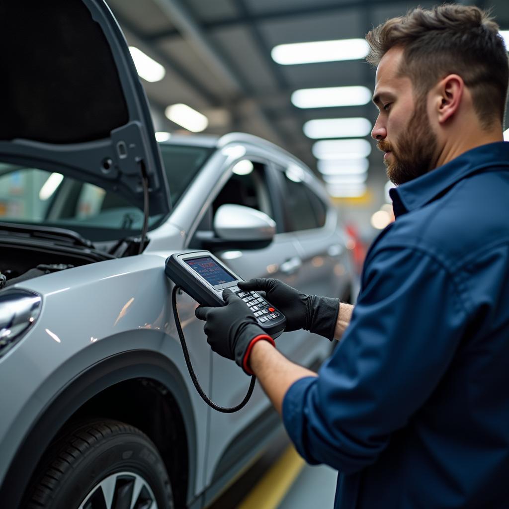 Moderne Fahrzeugdiagnose im Autohaus