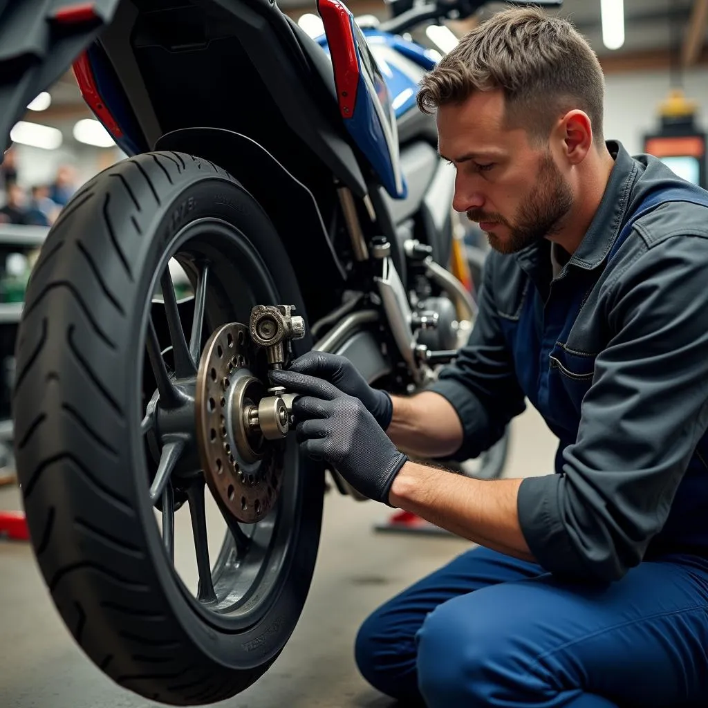 Wartung des Motorrad-Bremssystems