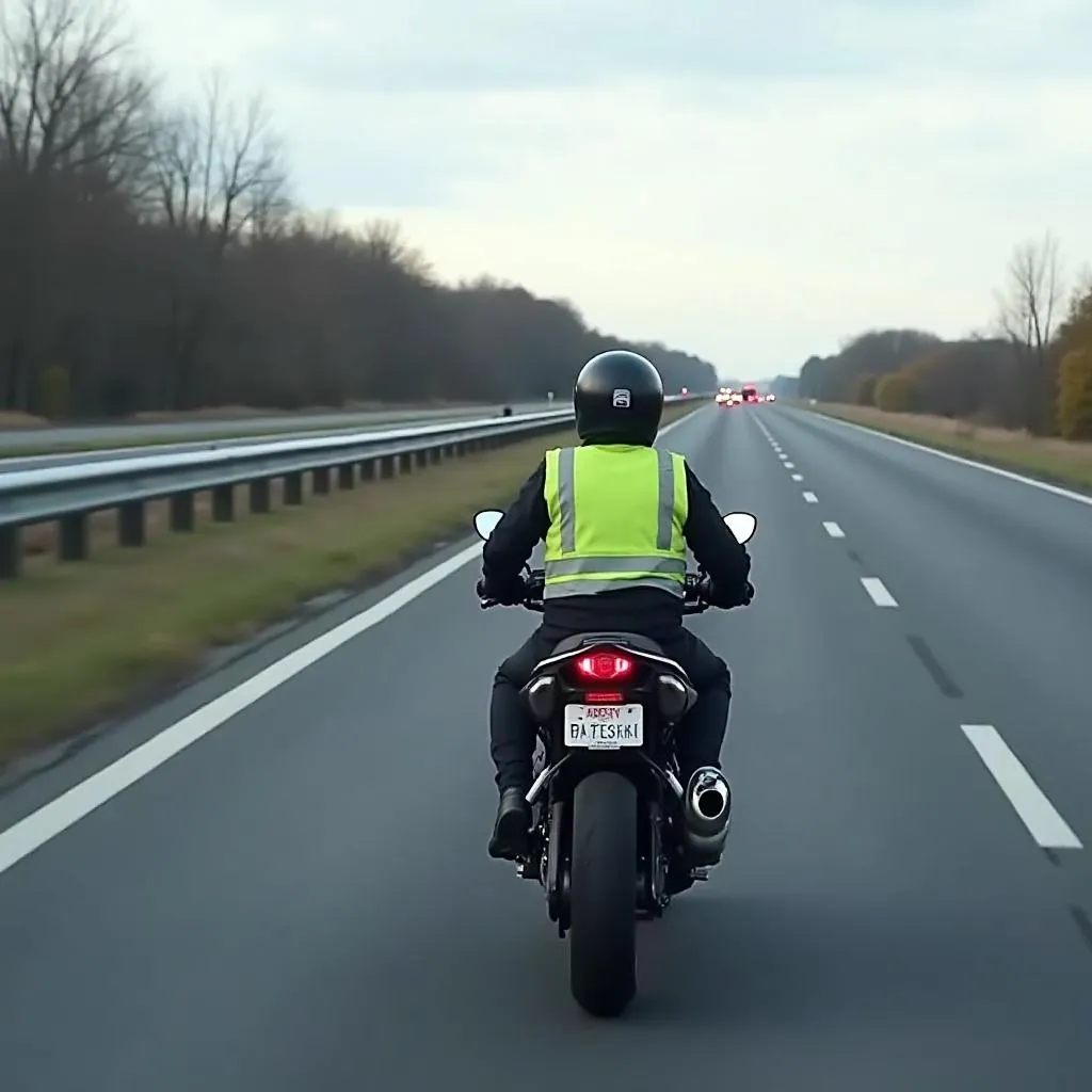 Motorradfahrer von Blitzer erfasst