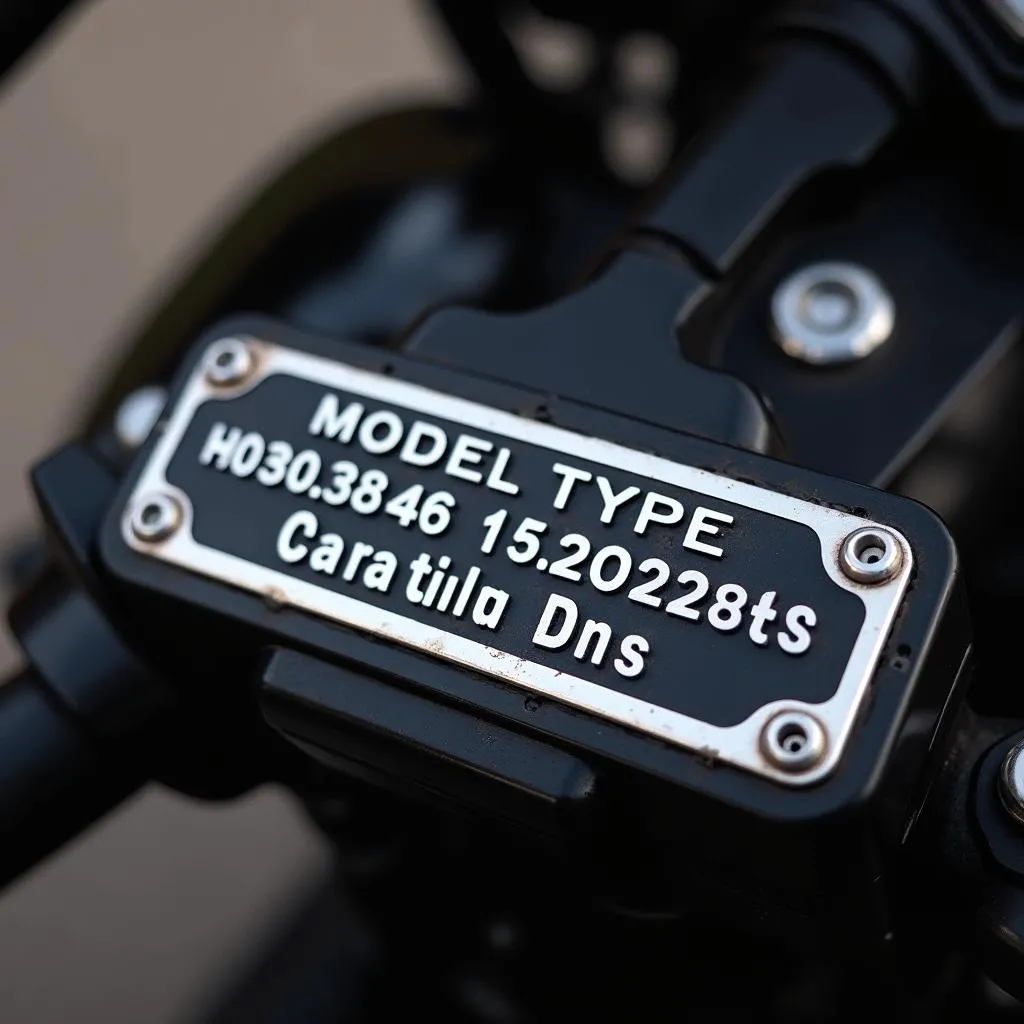 Motorrad Typenschild