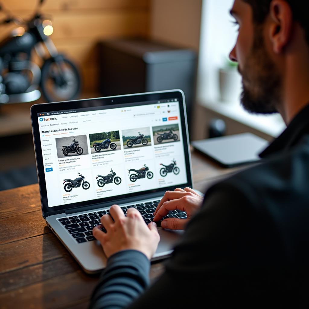 Motorradverkauf auf Online-Plattform