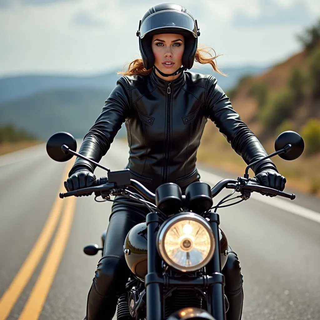 Tuta moto donna in pelle: sicurezza