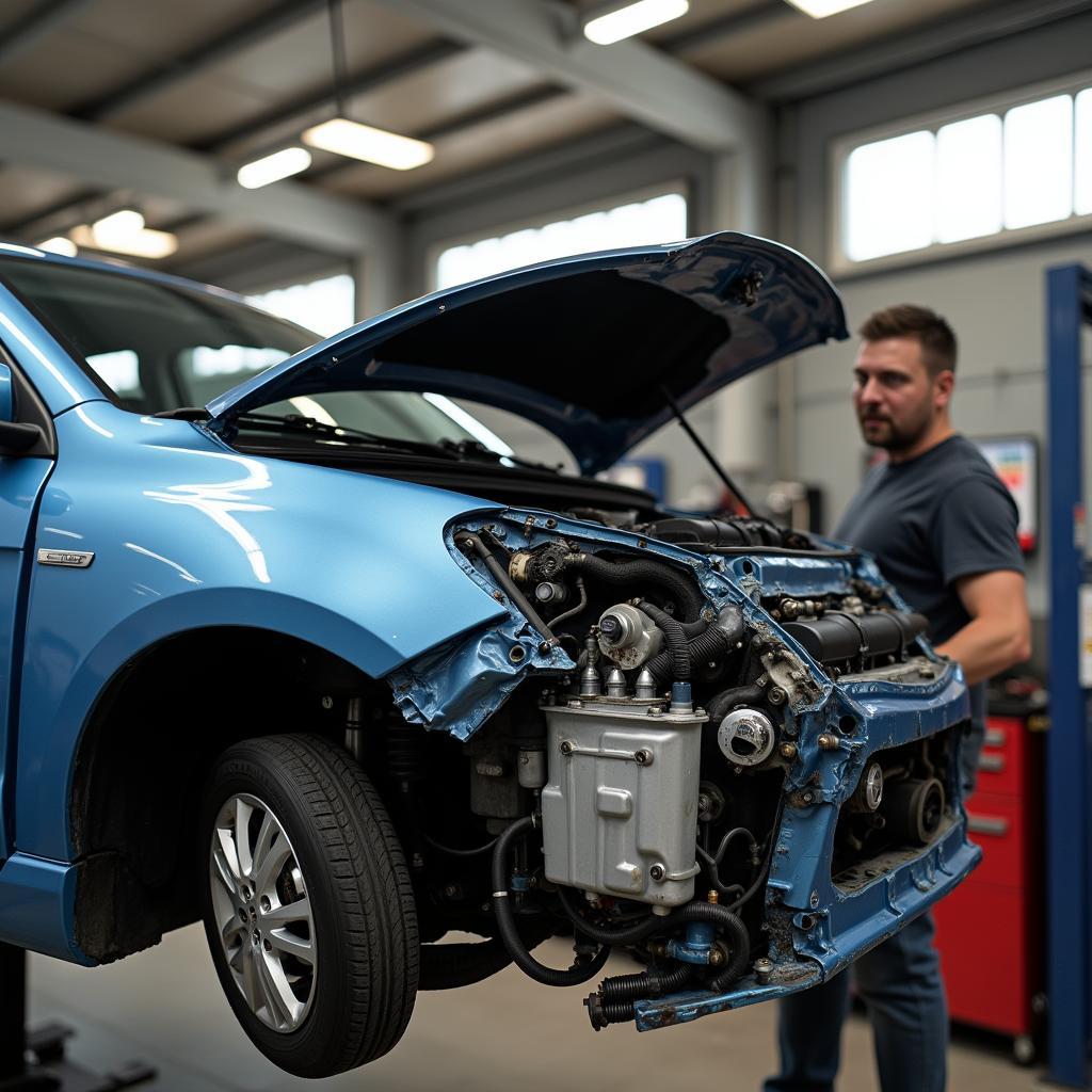 Motorschaden in der Werkstatt