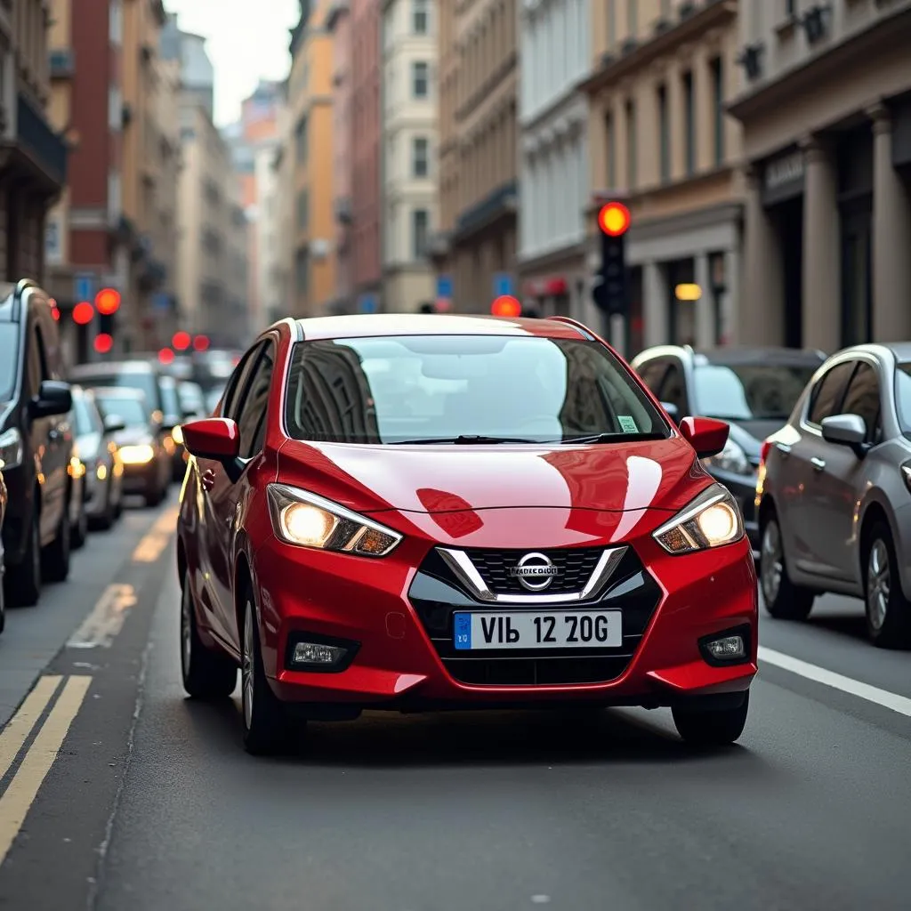 Nissan Micra im Stadtverkehr