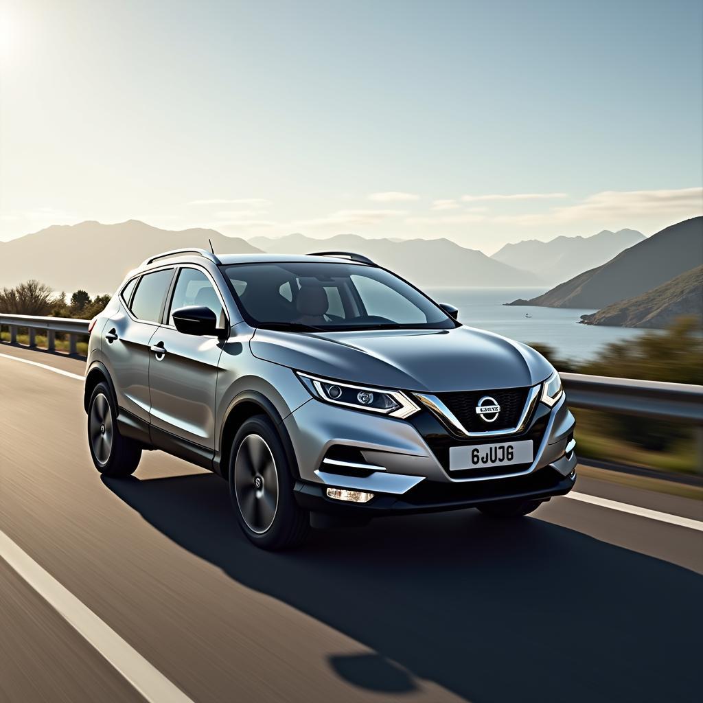 Nissan Qashqai J12 em movimento na estrada