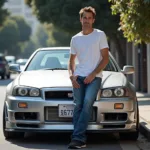 Paul Walker mit seinem Nissan Skyline GTR in The Fast and the Furious