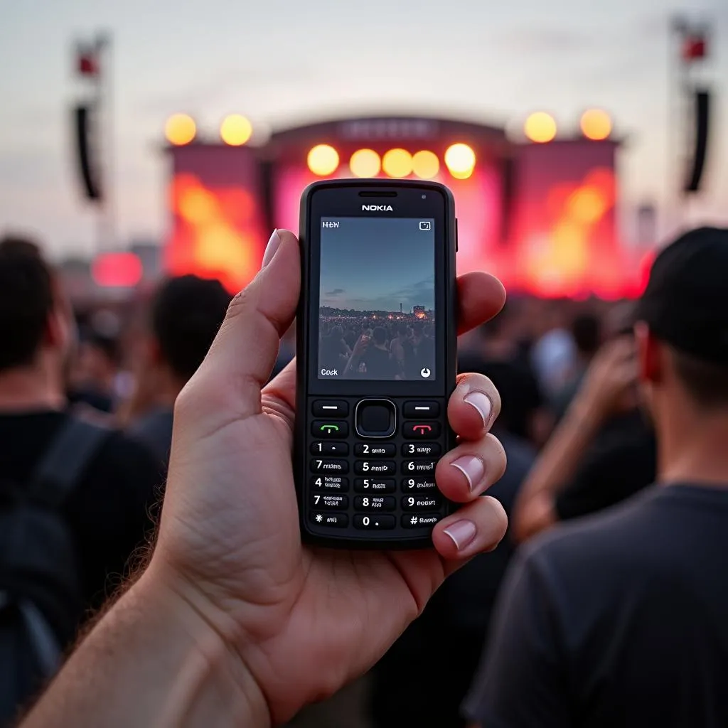 A Nokia 6310i at a music festival