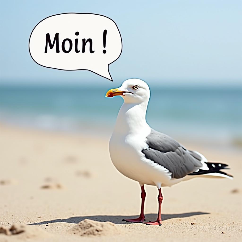 Norddeutscher Humor Bilder: Lachmöwe an der Ostsee