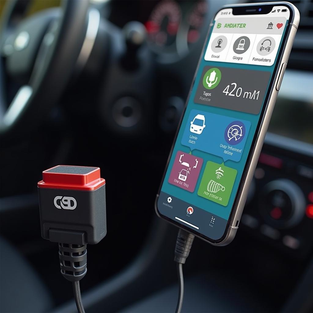 OBD2 Adapter und Smartphone