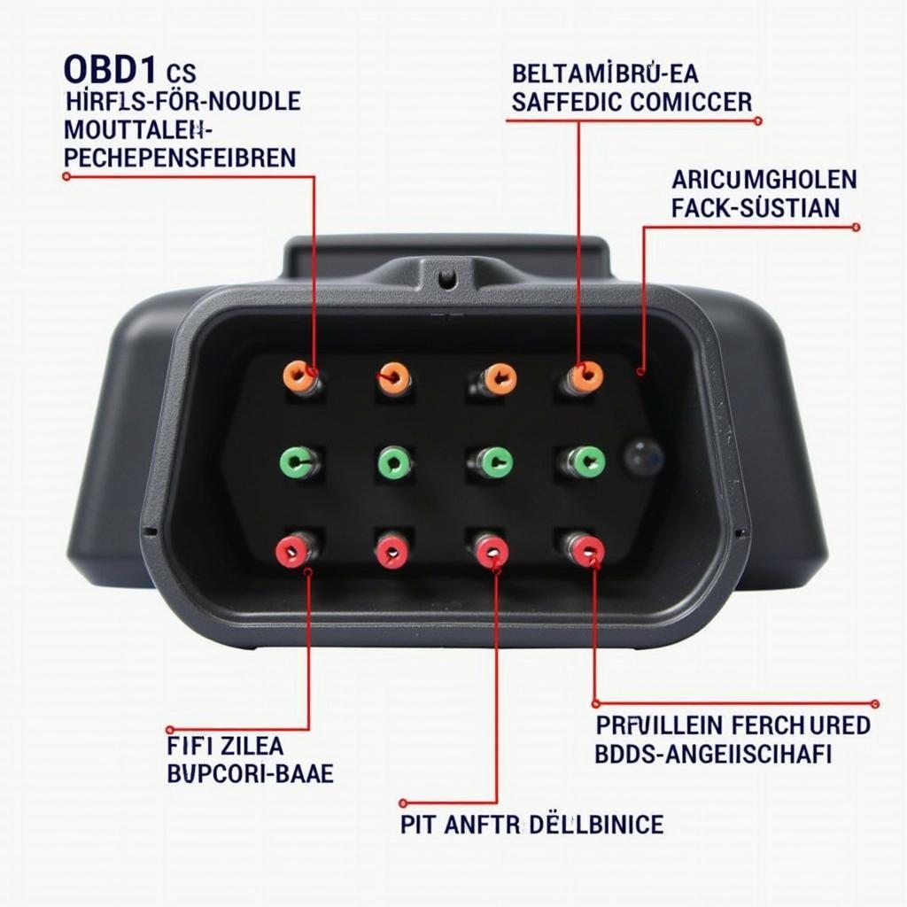 OBD2 Stecker Pinbelegung Diagramm