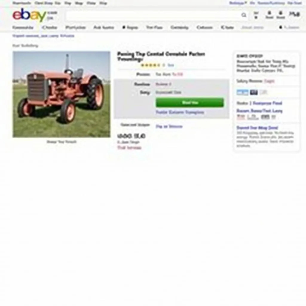 Anzeige für einen Oldtimer Traktor auf eBay