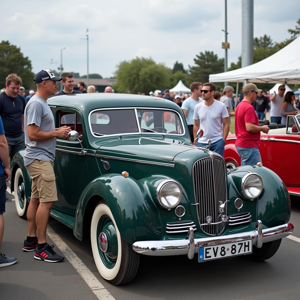 Begegnung beim Oldtimertreffen