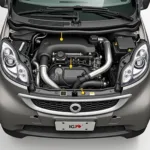 Motorraum eines Smart 453