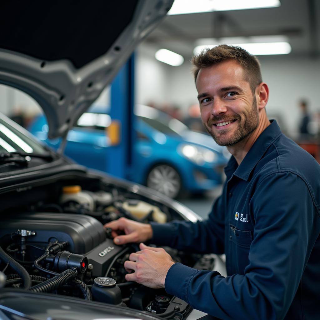 Reparatur und Wartung von Opel Fahrzeugen in der Werkstatt