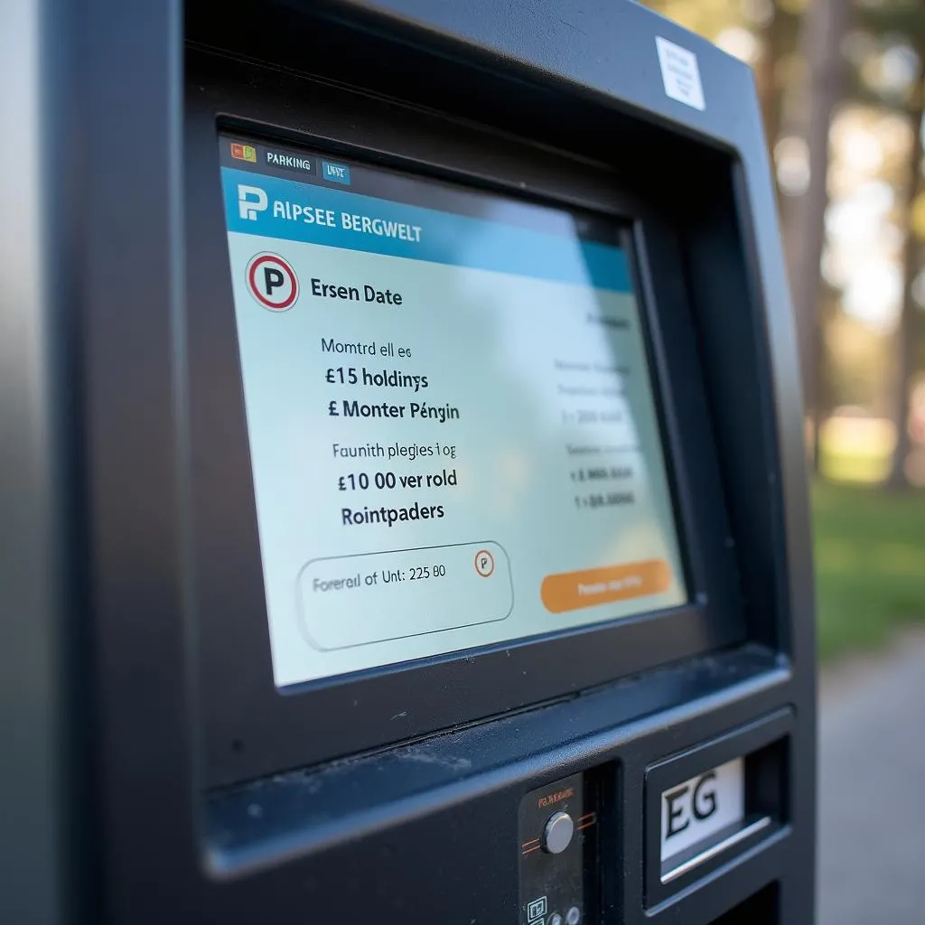 Parkticketautomat an der Alpsee Bergwelt