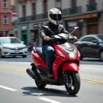 Piaggio MP3 auf der Straße