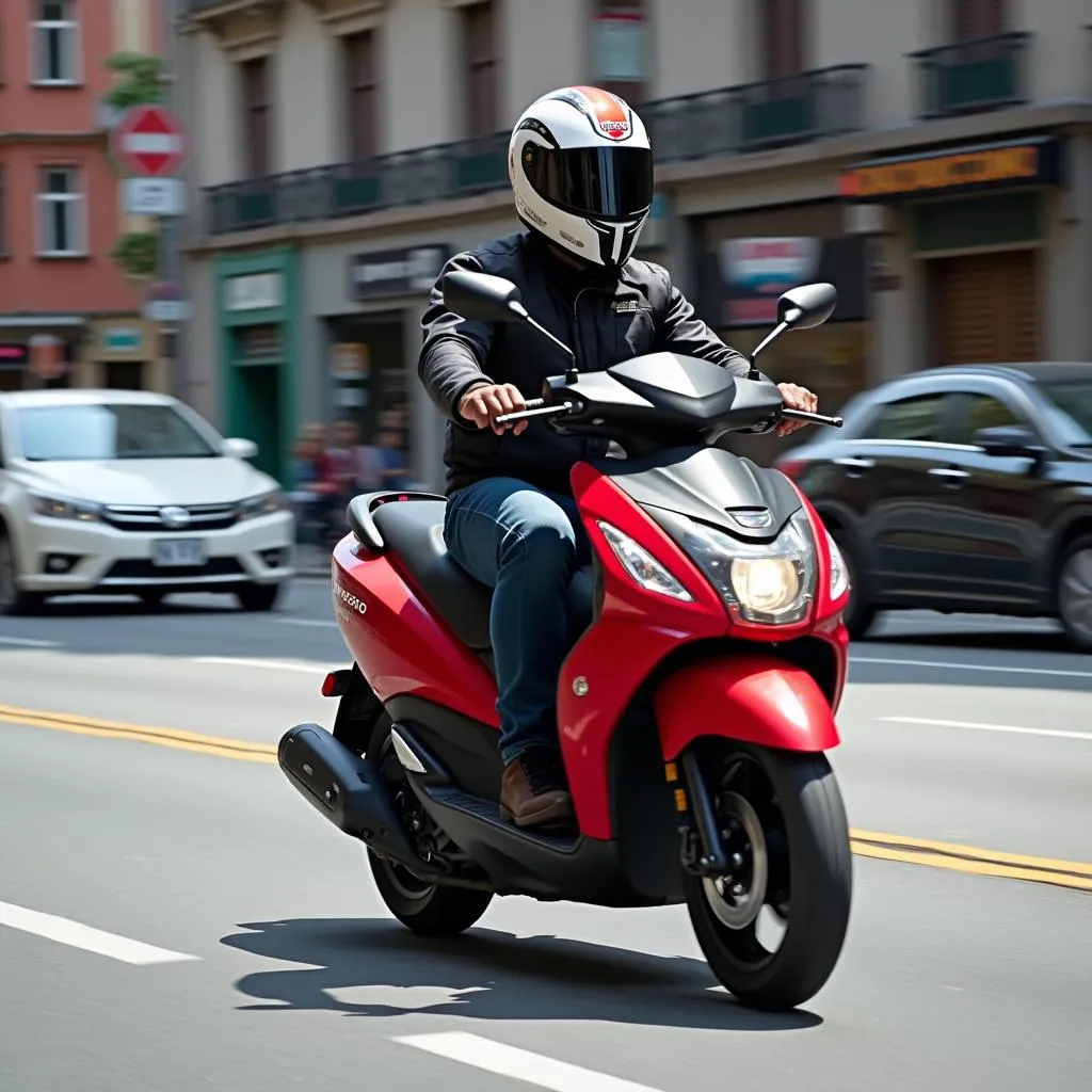 Piaggio MP3 auf der Straße