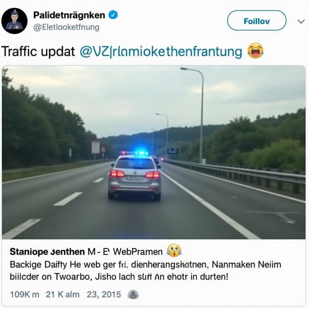 Polizei Unterfranken Twitter Verkehrsmeldungen