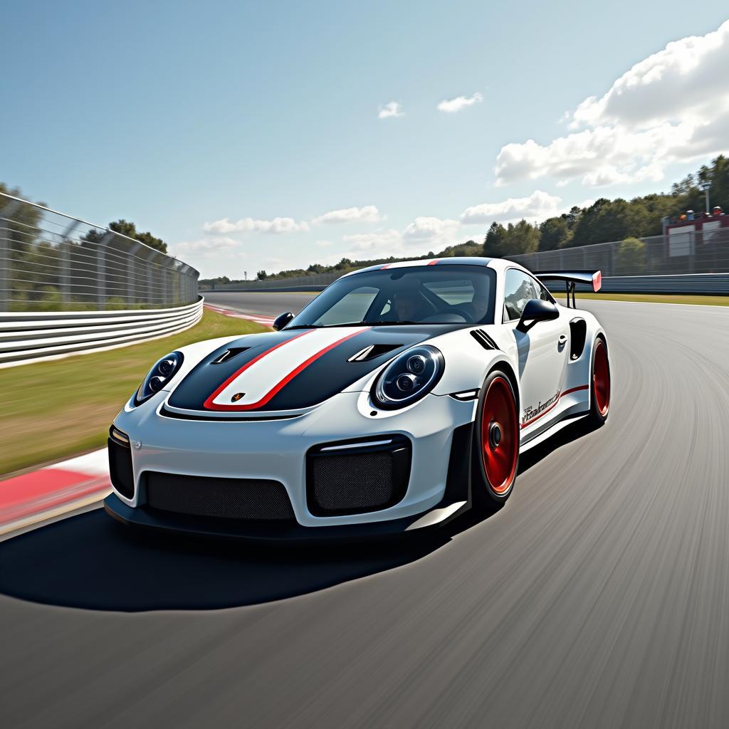 Porsche 911 GT2 RS auf der Rennstrecke