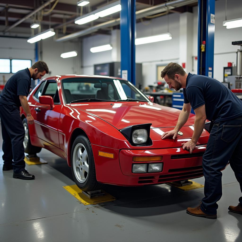 Porsche 944 Turbo in der Werkstatt