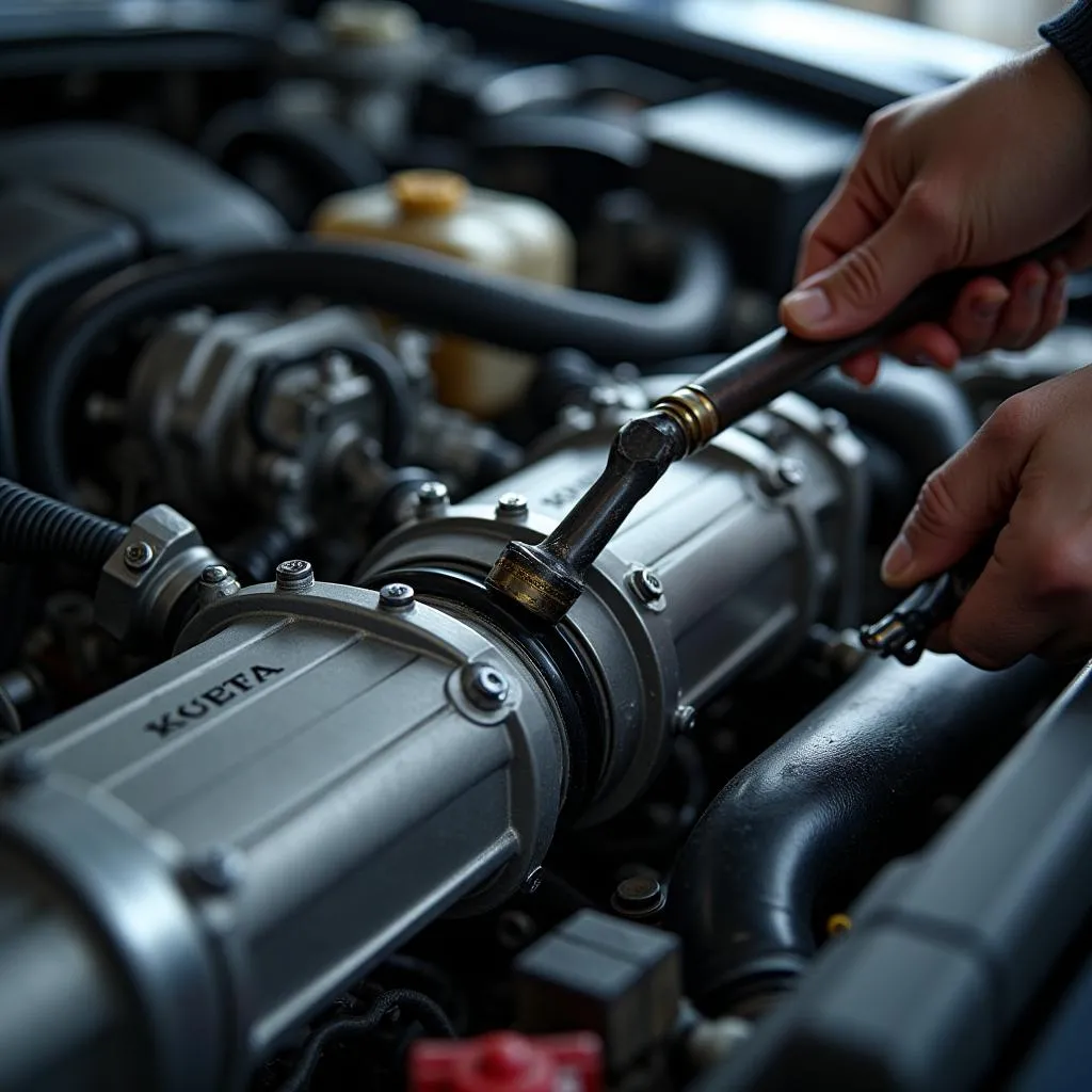 Reparatur eines Porsche Motors