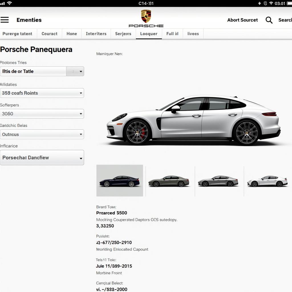 Porsche Panamera Konfigurator online