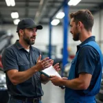 Preisverhandlung in der Werkstatt