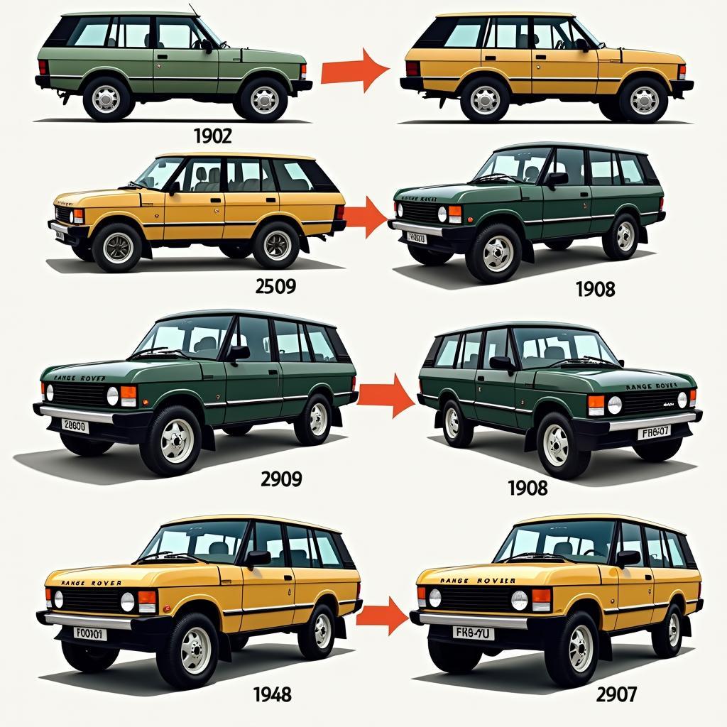 Evolution des Range Rover Classic