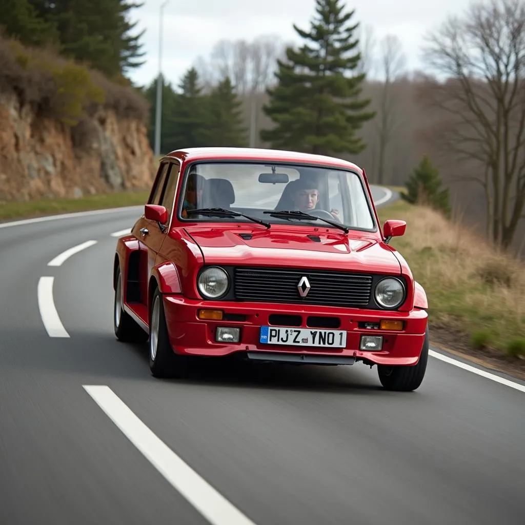 Renault 5 GTE Turbo auf der Straße