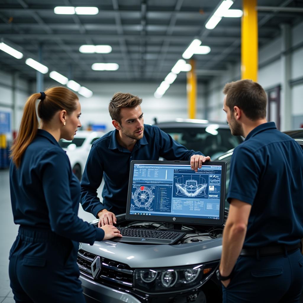 Renault Experten in der Werkstatt