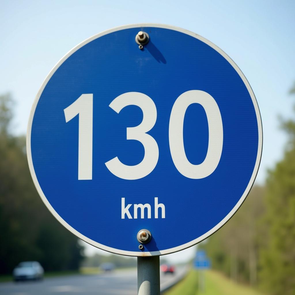 Richtgeschwindigkeit 130 Schild