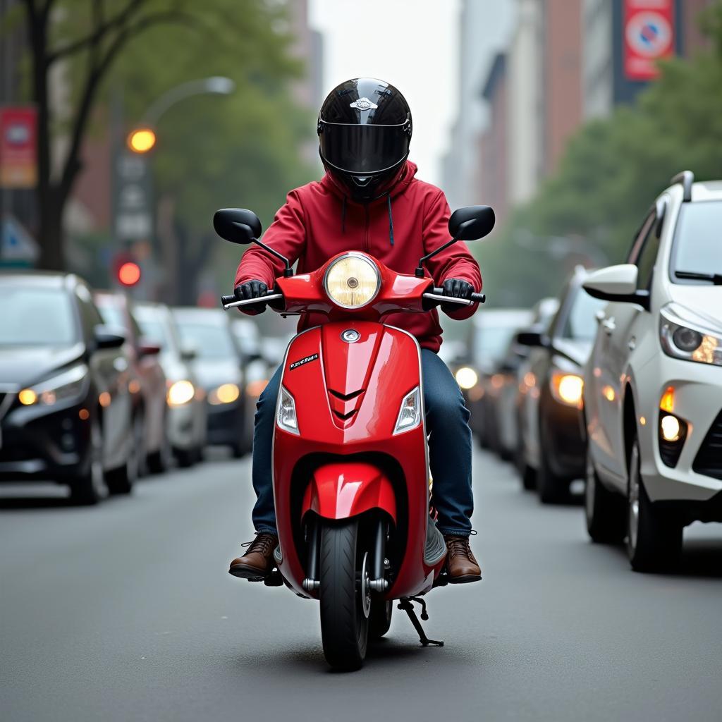 Roller 50 ccm im Stadtverkehr