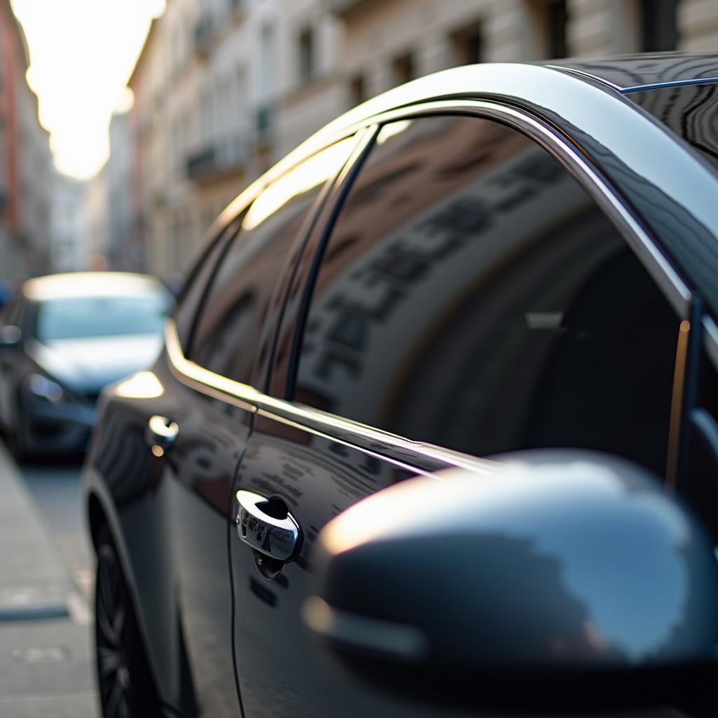 Auto mit Scheibenfolierung in München