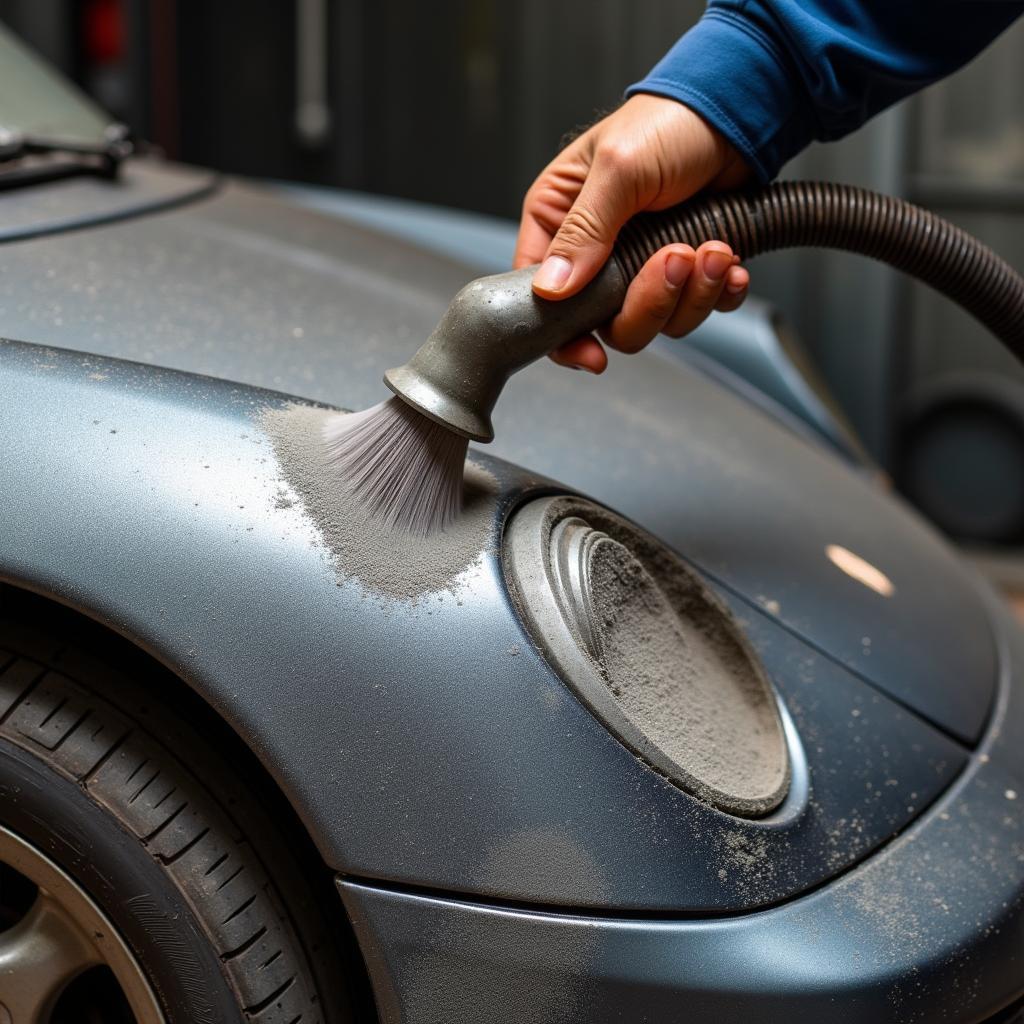 Anwendung von Schlacke Strahlmittel in der Autoreparatur