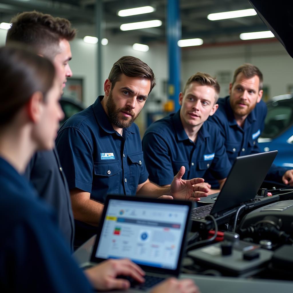 Schulung für Automechaniker