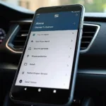 Smartphone mit geöffneter Seat Ateca App und digitaler Bedienungsanleitung